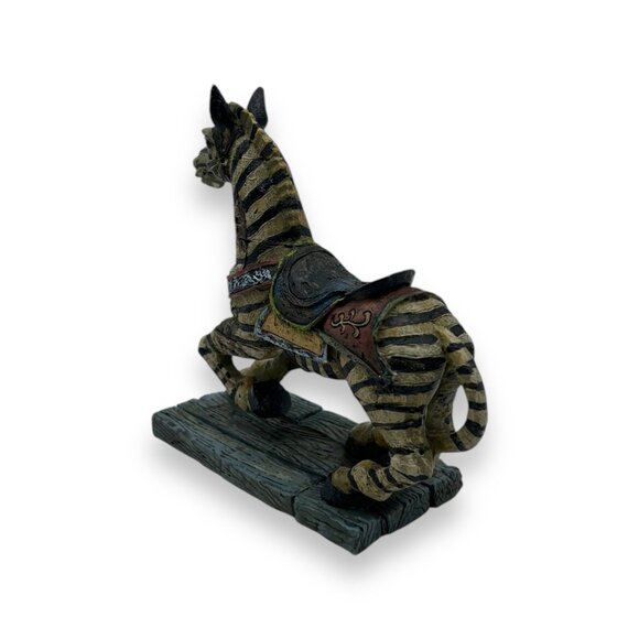 Vintage Zebra Figurine Horse Statue 5” Handcrafted Resin Home Decor Collectible - Picture 5 of 8